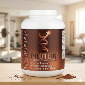 Stacked Protein（プロテインパウダー）5 lb (2.268 kg) リッチベルギーチョコレート