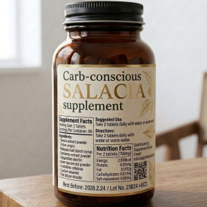 Carb-conscious SALACIA supplement 180tabs